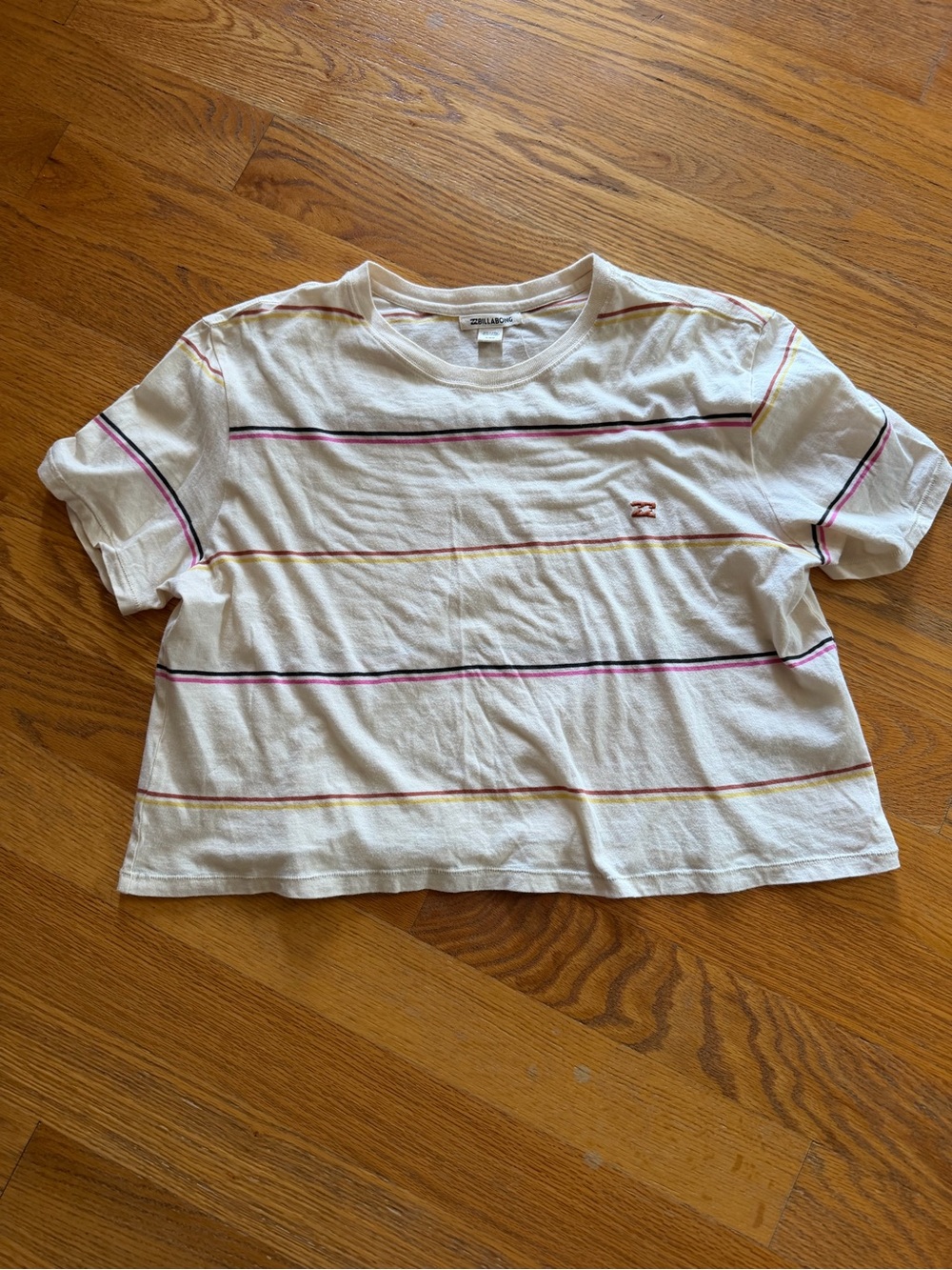 Billabong Women’s Striped Cropped Tee